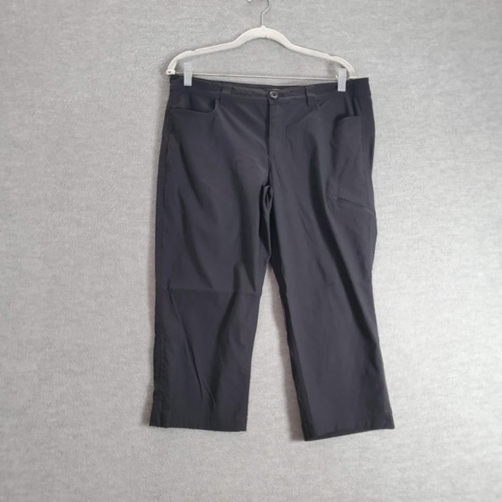 Eddie Bauer Women Pants 12 Black Crop Outdoor Hiking Pockets‎